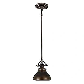 Sospensione Industrial Nordica Emery Metallo Bronzo Piccola1 Luce E27
