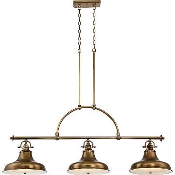 Lampadario Industrial Nordico Emery Metallo Ottone Anticato 3 Luci E27 Lampadario Industrial Nordico Emery Metallo Ottone Anticato 3 Luci E27