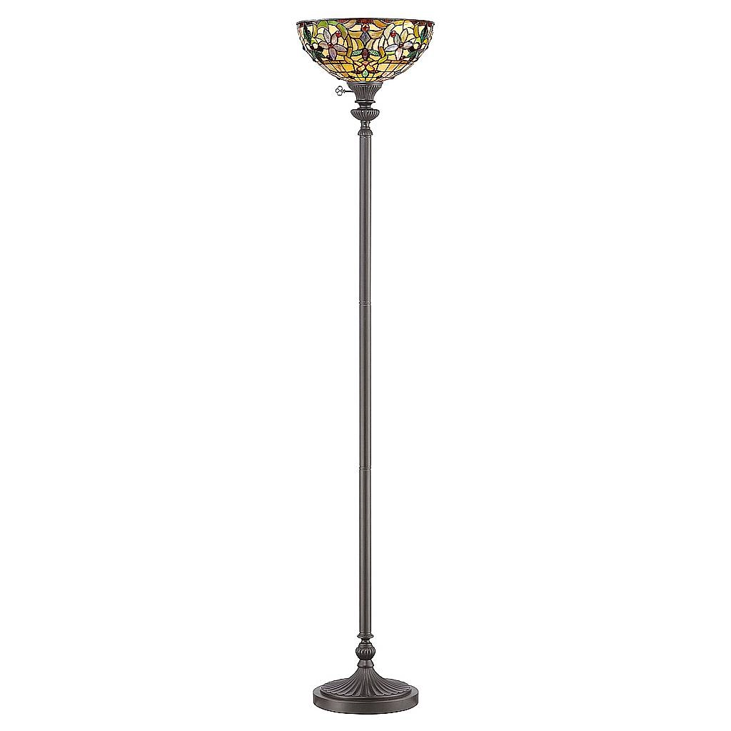 Piantana Tiffany Kami Metallo Bronzo Vintage 1 Luce E27 QZ-KAMI-UL
