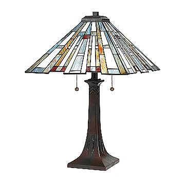 Lampada Da Scrivania Tiffany Maybeck Acciaio Bronzo Valiant 2 Luci E27 Lampada Da Scrivania Tiffany Maybeck Acciaio Bronzo Valiant 2 Luci E27