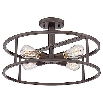 Lampadario Industrial Nordico New Harbor Acciaio Bronzo Western 4 Luci E27 Lampadario Industrial Nordico New Harbor Acciaio Bronzo Western 4 Luci E27