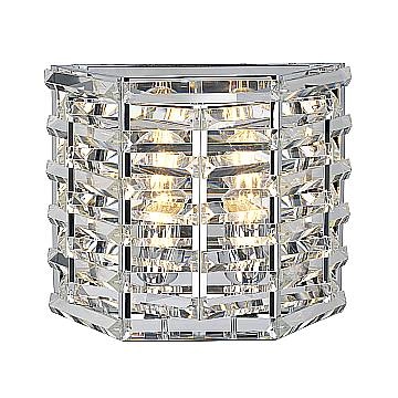 Applique Contemporanea Shoal Acciaio Nichel Lucido 2 Luci E27