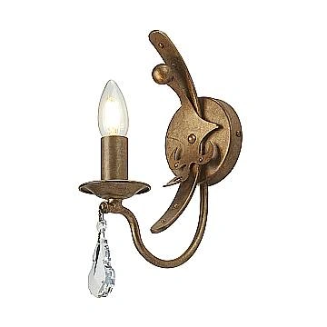 Applique Classica Windsor Acciaio Patina Oro 1 Luce E14