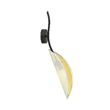 Applique Nordica 1 Luce Lotus In Acciaio Nero Bianco E Oro
