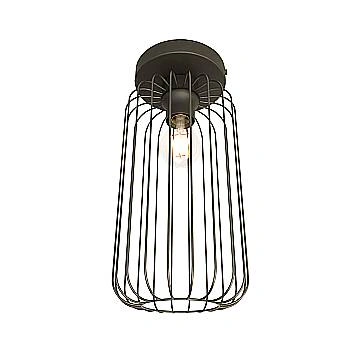 Plafonriera Minimal Industrial Barn 1 Luce Nera