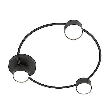 Plafoniera Moderna Ennosigaeo Acciaio Nero 3 Luci Gx53 Plafoniera Moderna Ennosigaeo Acciaio Nero 3 Luci Gx53