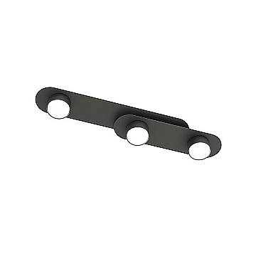 Plafoniera Minimal Marte Acciaio Nero 3 Luci Gx53 Ip20
