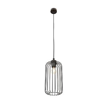 Sospensione Minimal Industrial Minerva 1 Luce Nera