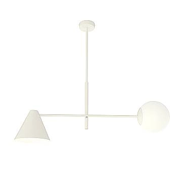 Plafoniera Moderna Industrial Nodens 2 Luci Bianco