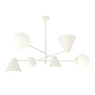Plafoniera Moderna Industrial Nodens 6 Luci Bianco Plafoniera Moderna Industrial Nodens 6 Luci Bianco