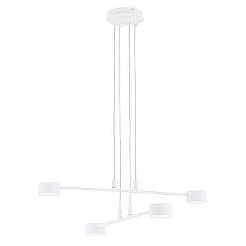 Sospensione Moderna Tefnut 4 Luci In Acciaio Bianco