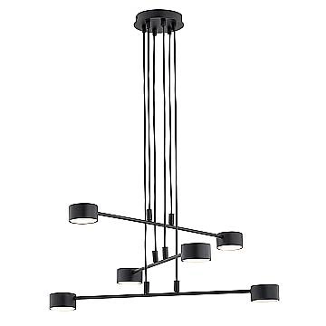 Sospensione Moderna Tefnut 6 Luci In Acciaio Nero