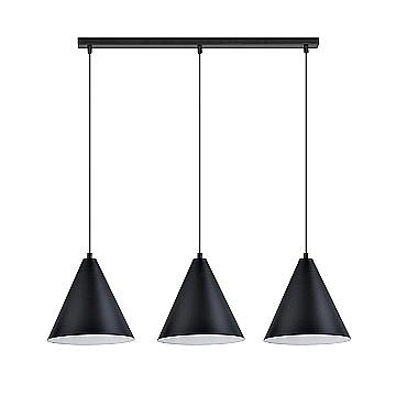 Sospensione Nordica Ninhursag 3 Luci In Acciaio Nero