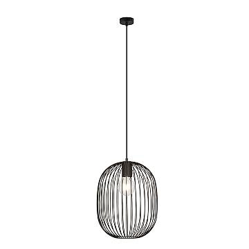 Sospensione Minimal Lugh 1 Luce In Acciaio Nero