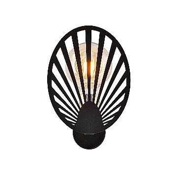 Applique Contemporanea 1 Luce Tallia In Acciaio Nero E Oro