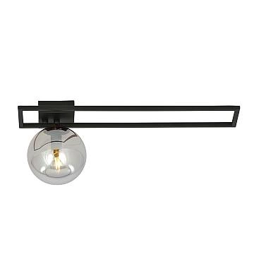 Plafoniera Moderna 1 Luce Perseo 1130/1C Acciaio Nero Vetro Fumè Plafoniera Moderna 1 Luce Perseo 1130/1C Acciaio Nero Vetro Fumè