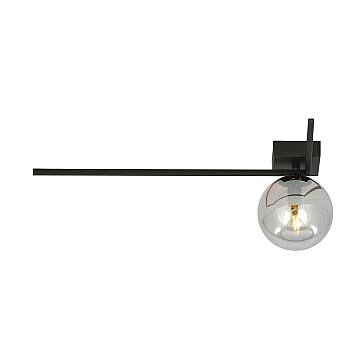 Plafoniera Moderna 1 Luce Perseo 1130/1F Acciaio Nero Vetro Fumè Plafoniera Moderna 1 Luce Perseo 1130/1F Acciaio Nero Vetro Fumè