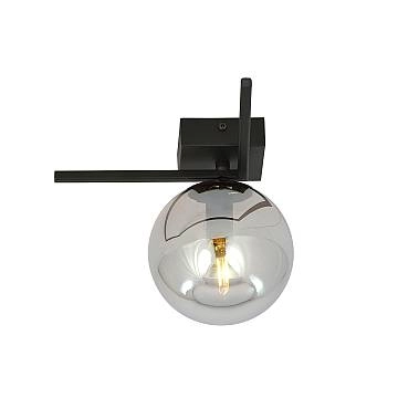 Plafoniera Moderna 1 Luce Perseo 1130/1G Acciaio Nero Vetro Fumè Plafoniera Moderna 1 Luce Perseo 1130/1G Acciaio Nero Vetro Fumè