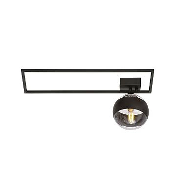 Plafoniera Moderna Perseo Acciaio Nero Trasparente Mod1 1 Luce E14 Plafoniera Moderna Perseo Acciaio Nero Trasparente Mod1 1 Luce E14