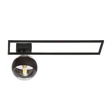 Plafoniera Moderna Perseo Acciaio Nero Trasparente Mod2 1 Luce E14 Plafoniera Moderna Perseo Acciaio Nero Trasparente Mod2 1 Luce E14