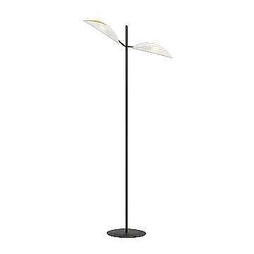 Piantana Moderno Eridano Acciaio Nero 2 Luci E14 Ip20