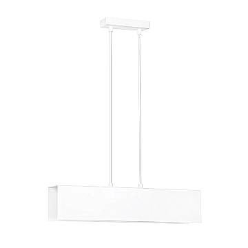 Lampadario Moderno 2 Luci Hachiman In Acciaio Bianco
