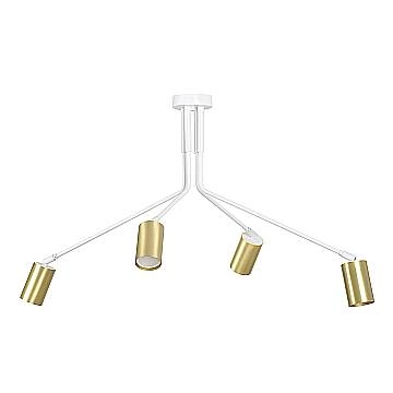 Plafoniera Minimal Tenjin Acciaio Bianco 4 Luci Gu10 Ip20 Plafoniera Minimal Tenjin Acciaio Bianco 4 Luci Gu10 Ip20