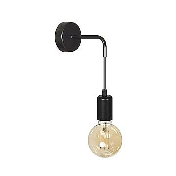 Applique Industrial 1 Luce Multiplo In Acciaio Nero