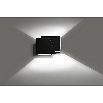 Applique Moderna 1 Luce Bjorn A Forma Geometrica In Acciaio Nero