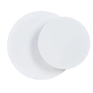 Applique 1 Luce A Disco Con Base In Acciaio Bianco
