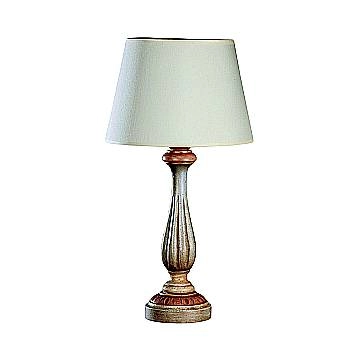 Lume In Legno Classico Avorio E Rosa Antico Con Paralume 1 Luce Allodola