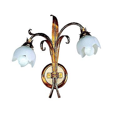 Applique Classico In Ferro Argento Mecca 2 Luci Alcidi