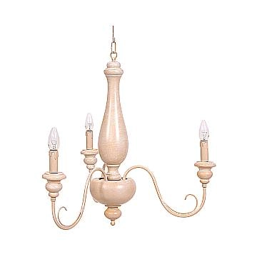 Lampadario In Legno Classico Ocra Sbiancato 3 Luci Anatra