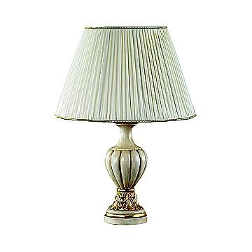 Lume In Legno Classico Avorio Oro Con Paralume 1 Luce Tuffolo