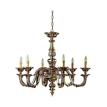 Lampadario In Legno Classico Argento Mecca 6 Luci Cavaliere