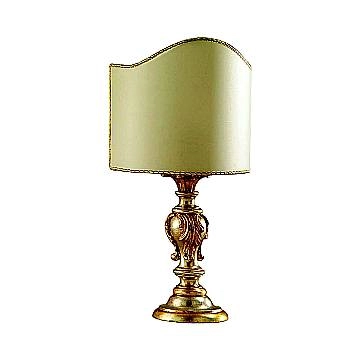 Lumetto In Legno Classico Argento Mecca Con Paralume 1 Luce Piviero