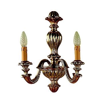 Applique In Legno Classico Argento Mecca 2 Luci Beccaccia