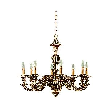 Lampadario In Legno Classico Argento Mecca 8 Luci Beccaccia