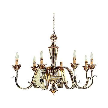 Lampadario In Legno Classico Argento Mecca 8 Luci Pernice