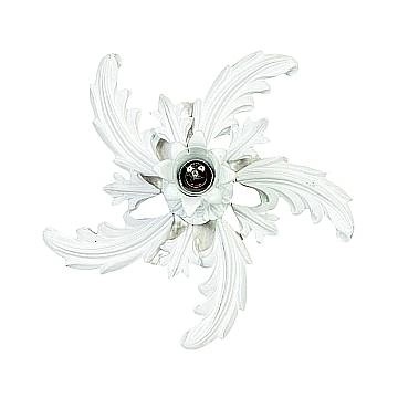 Plafoniera In Legno Classico Bianco Lucido 1 Luce Pappagallo