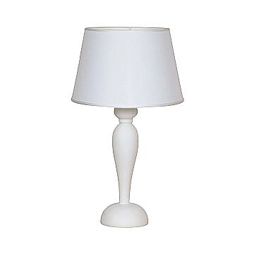 Lume In Legno Classico Bianco Opaco Con Paralume 1 Luce Sula