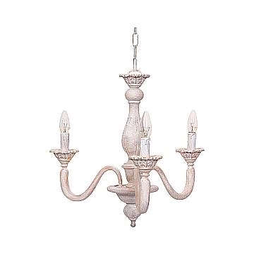 Lampadario In Legno Classico Cipria 3 Luci Falconidi