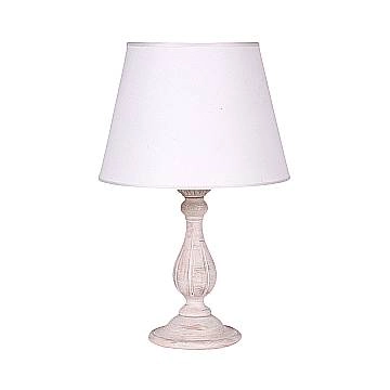 Lume In Legno Classico Cipria Con Paralume 1 Luce Falconidi