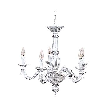 Lampadario In Legno Classico Bianco Argento Grigio Sfumato 5 Luci Sternidi