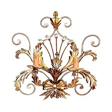 Applique Classico In Ferro Argento Mecca 2 Luci Sterna