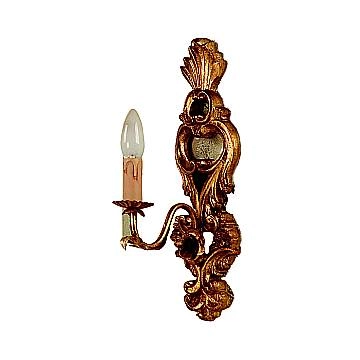 Applique In Legno Classico Oro 1 Luce Aquila