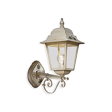 Applique Da Esterno Classica Gorizia Metallo Ceramica Bianco 1 Luce E27