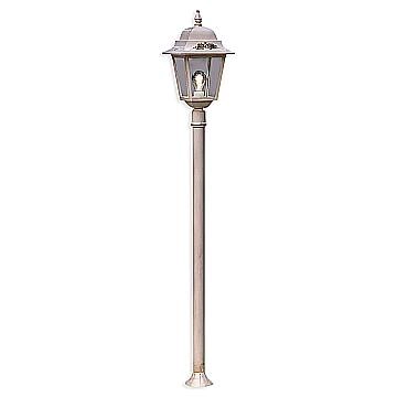 Palo Esterno Classico Gorizia Metallo E Ceramica Bianco Sfumato Oro 1 Luce E27
