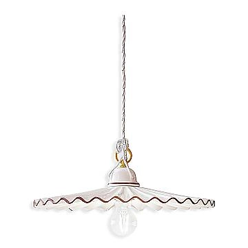 Sospensione Classica L'Aquila Ottone E Ceramica Decorato Diam. 41Cm 1 Luce E27
