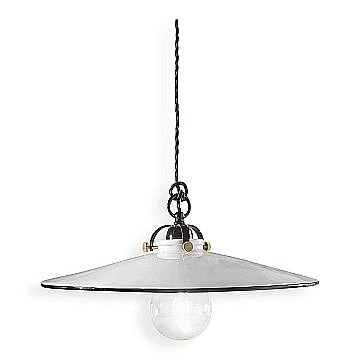Lampadario Classico Asti Ottone E Ceramica Ferro E Ceramica Nero 1 Luce E27